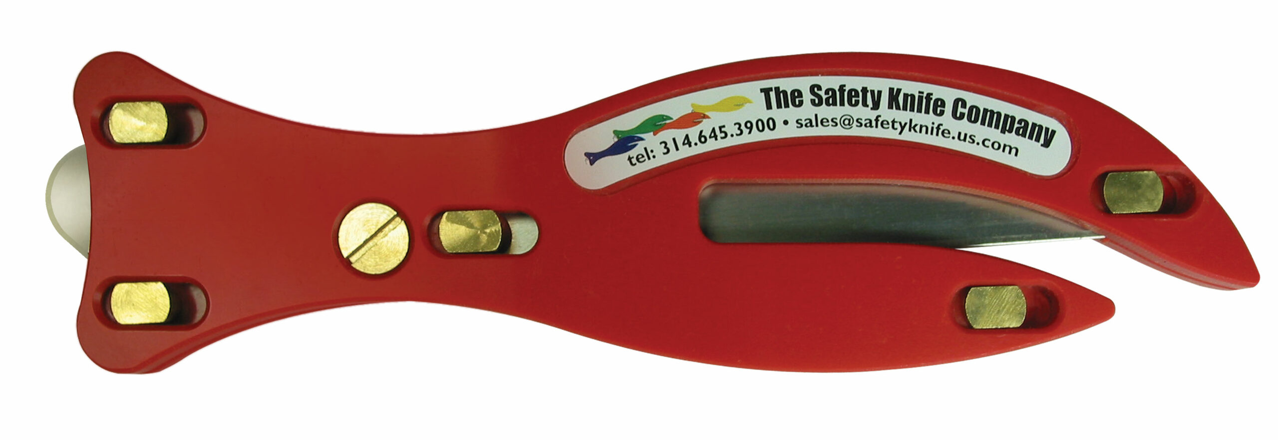 Metal Detectable Safety Knife with Enclosed Blade and Tape Cutter