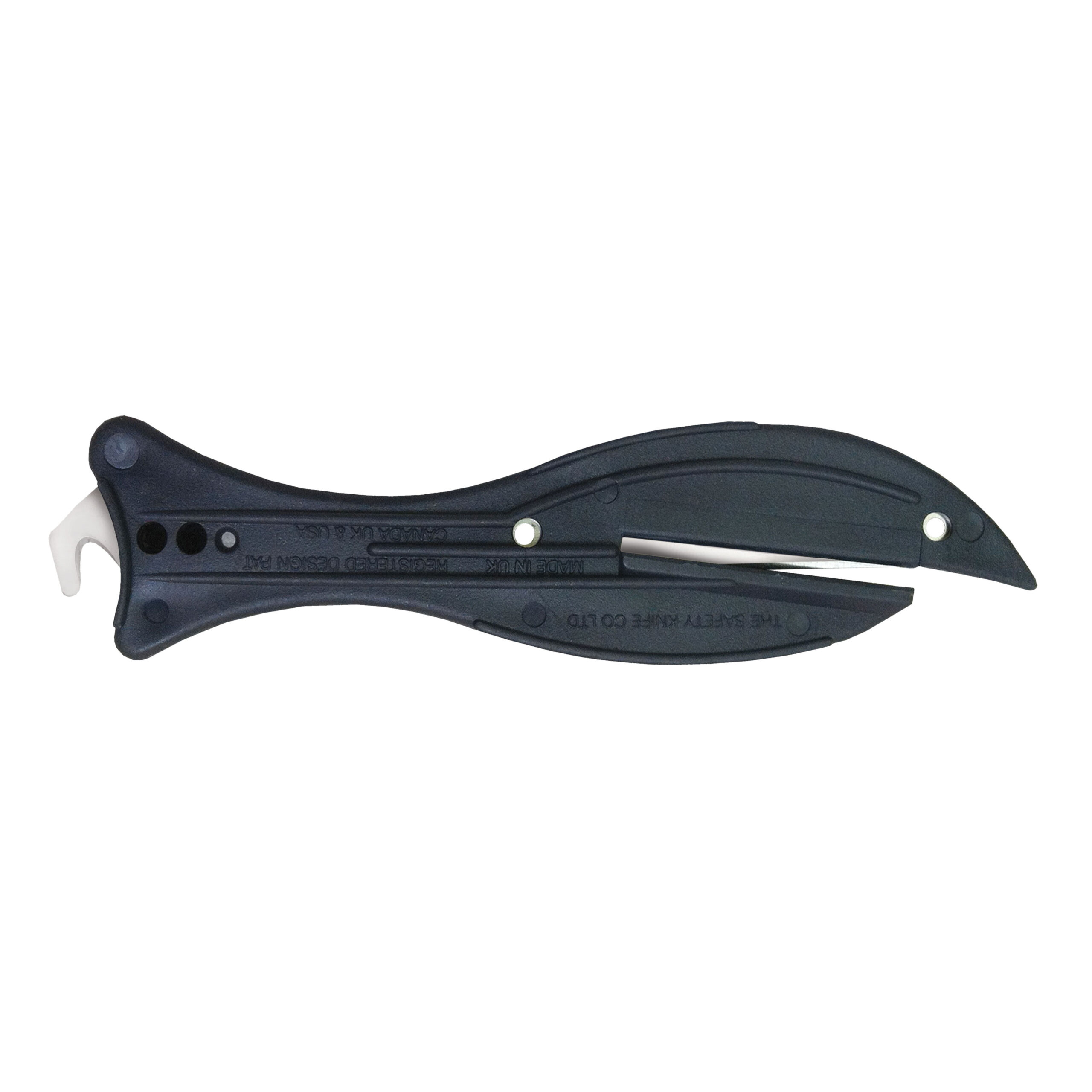 Metal Detectable Safety Knife Fish 600 with Hook Blade Tape Cutter